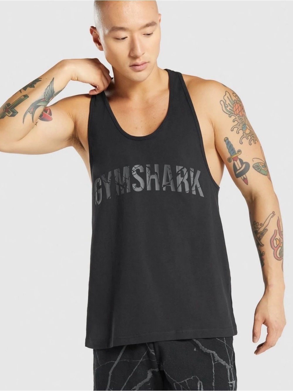 Gymshark Black Men's Graphic Logo Tank